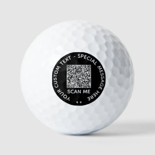 Custom QR Code Scan Info Text and Colour Golf Ball
