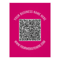 Custom QR Code Scan Info Text and Colours Poster