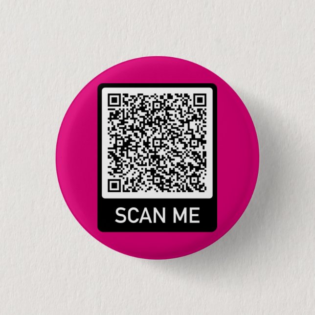 Custom QR Code Scan Info Text Button Your Colours (Front)