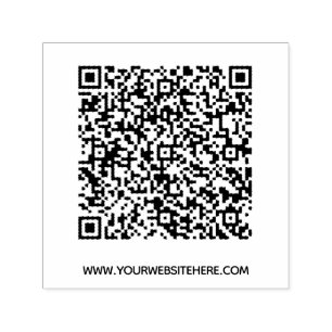 Custom QR Code Scan Info Website Self-inking Stamp
