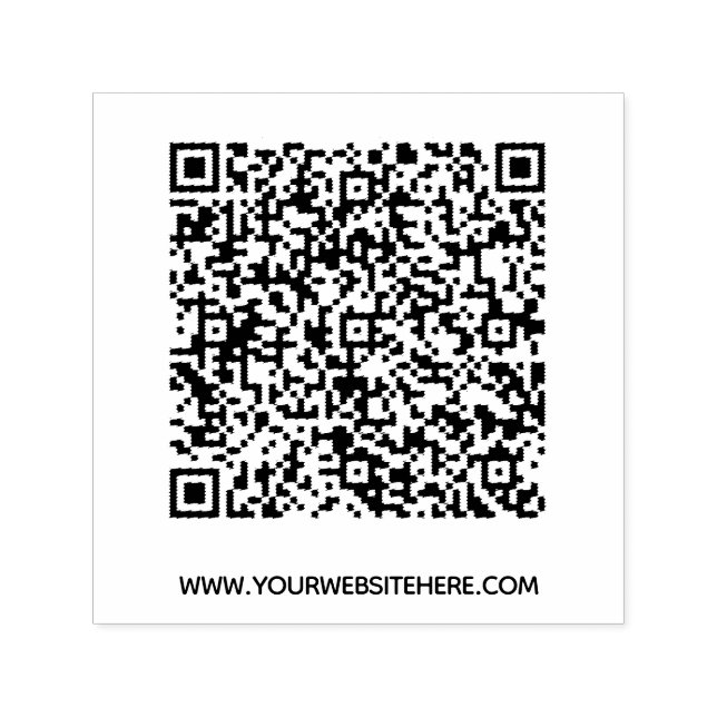 Custom QR Code Scan Info Website Self-inking Stamp (Design)