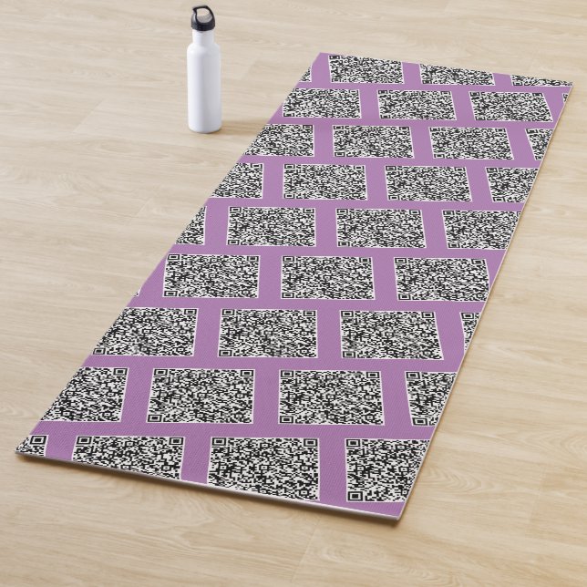 Custom QR Code Scan Info Yoga Mat - Choose Colours (In Situ)