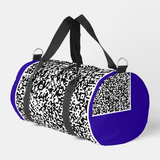 Custom QR Code Scan Info Your Colour Duffle Bag (Left Corner)