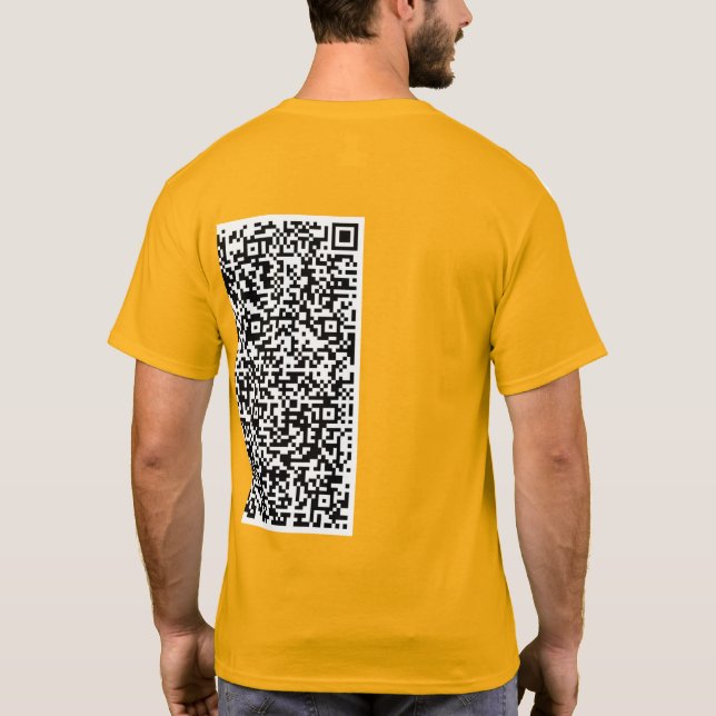 Custom QR Code Scan Info Your T-Shirt Choose Colou (Back)