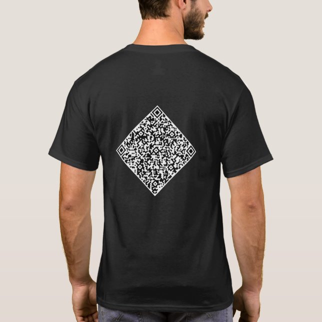 Custom QR Code Scan Info Your T-Shirt Choose Colou (Back)