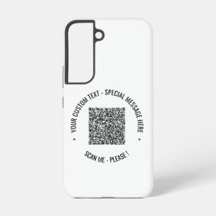 Custom QR Code Scan Info Your Text and Colors Samsung Galaxy Case