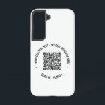 Custom QR Code Scan Info Your Text and Colours Samsung Galaxy Case<br><div class="desc">Custom Colours and Font - Your Special QR Code Info and Custom Text Personalized Modern Gift - Add Your QR Code - Image or Logo - photo / Text - Name or other info / message - Resize and Move or Remove / Add Elements - Image / Text with Customization...</div>