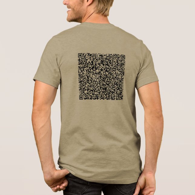 Custom QR Code Scan Your Own Design Funny Gift Tri-Blend Shirt (Back)