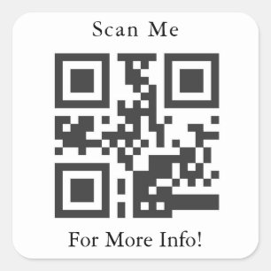 Custom QR Code Square Sticker