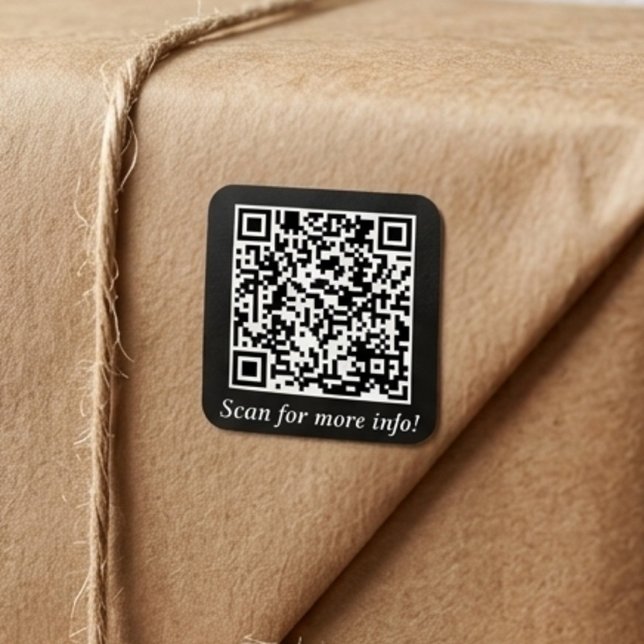 Custom QR Code | Square Stickers (Custom QR Code | Rounded Square stickers)