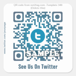 Custom QR code sticker (QR code template #348)
