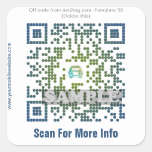 Custom QR code sticker (QR code template #56)