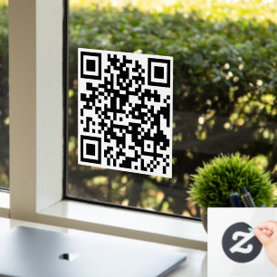 custom QR Code Store Sale business elegant modren Window Cling