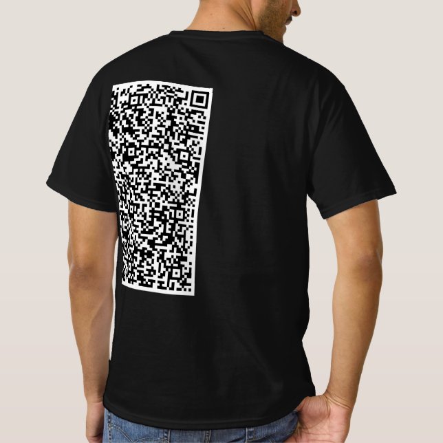 Custom QR Code T-Shirt Example (Back)