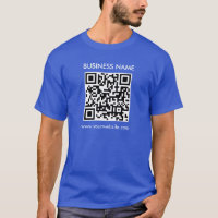 Custom QR Code Template Mens Deep Royal Blue