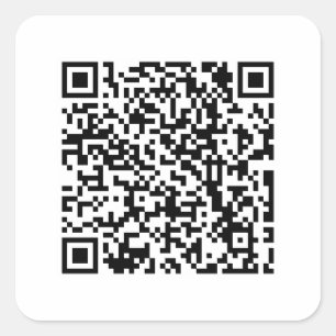 Custom QR Code Template Square Sticker