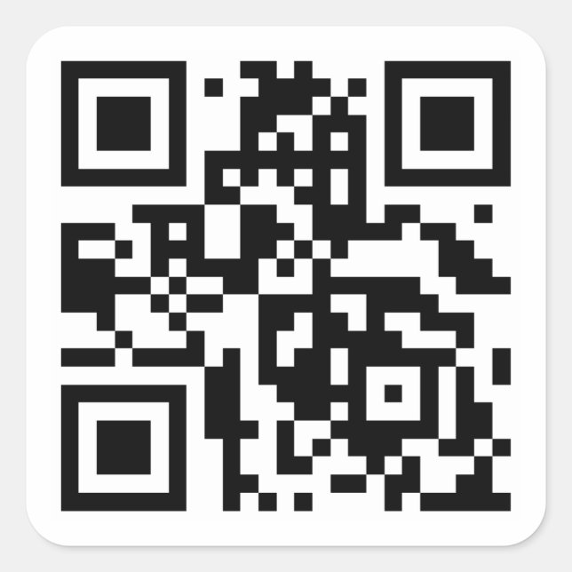 Custom QR Code Template Square Sticker (Front)