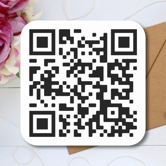 Custom QR Code Template Square Sticker (Creator Uploaded)