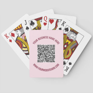 Custom QR Code Text and Colours Playing Cards Gift