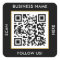 Custom QR Code Text Black White