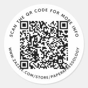 Custom QR Code Text Favour Gift Label Sticker