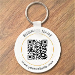 Custom QR Code Text Modern Black White Business Keychain<br><div class="desc">Upload a QR code, add text, and easily create your personalized keychain. Click EDIT to change the background colour or text colour. You can TRANSFER this DESIGN on other Zazzle products and adjust it to fit most of the Zazzle items. Standard Studio designs are made in high-resolution vector graphics for...</div>