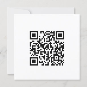 Custom Qr Code text modern square invitation card