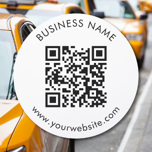 Custom QR Code Text Template Car Magnet