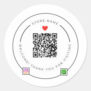Custom QR Code Thank You Sticker   Instagram