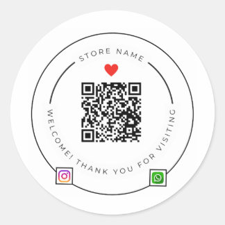 Custom QR Code Thank You Sticker | Instagram
