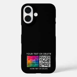 Custom QR Code Upload Your Own Business Logo to iPhone 16 Case