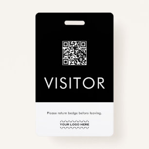 Custom QR Code Visitor Badge