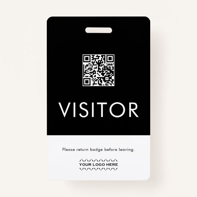 Custom QR Code Visitor Badge (Front)