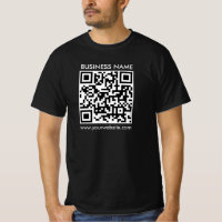 Custom QR Code Website Mens Modern Black Value