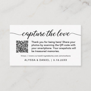 Custom QR Code Wedding Photo Sharing personalized Enclosure Card