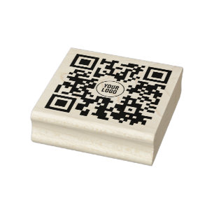 Custom QR Code With Logo Business Rubber Stamp