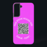 Custom QR Code Your Special Message Modern Gift Samsung Galaxy Case<br><div class="desc">Choose Colours and Font - iPhone Cases Your Special QR Code Info and Custom Text Personalized Modern Phone Cases Gift - Add Your QR Code - Image or Logo - photo / Text - Name or other info / message - Resize and Move or Remove / Add Elements - Image...</div>
