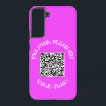 Custom QR Code Your Special Message Modern Gift Samsung Galaxy Case<br><div class="desc">Choose Colours and Font - iPhone Cases Your Special QR Code Info and Custom Text Personalized Modern Phone Cases Gift - Add Your QR Code - Image or Logo - photo / Text - Name or other info / message - Resize and Move or Remove / Add Elements - Image...</div>
