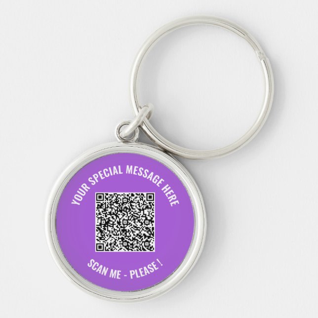Custom QR Code Your Surprise Message Keychain Gift (Front)
