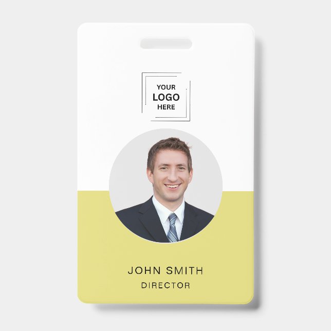 Custom QR Employee Access Identity Design Badge (Front)