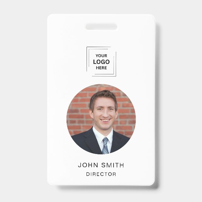 Custom QR Employee Identity Access Design Badge (Front)