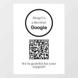 Custom QR Google Reviews Business Display Sign