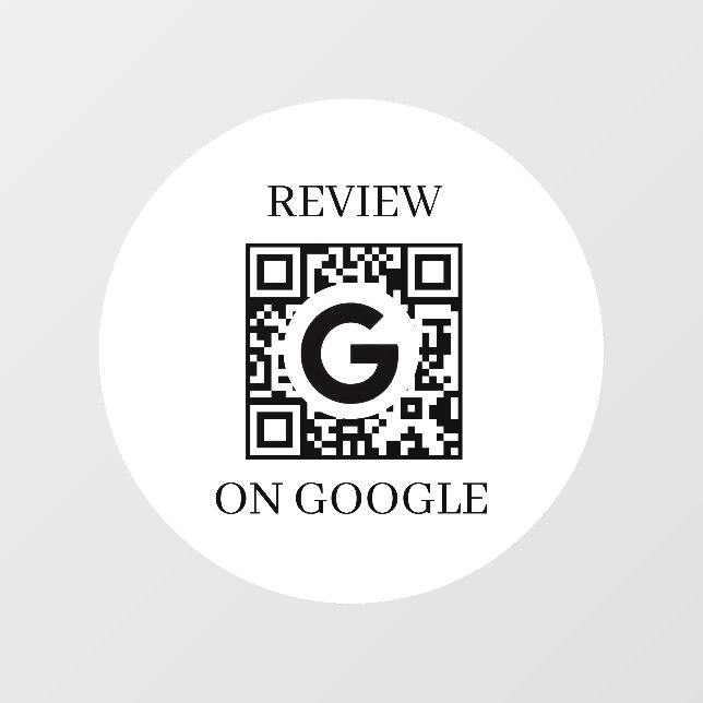 Custom QR | Google Reviews Business Display Window Cling (Sheet)
