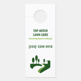 Custom QR Lawn Mower  Door Hanger
