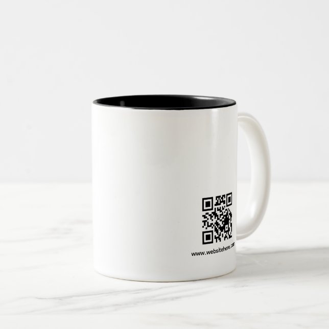 Custom QR Logo Website Two Tone Business mug (Front Right)