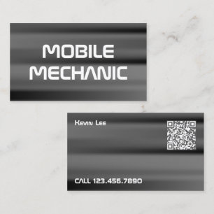 Custom QR Mobile Mechanic Business Card