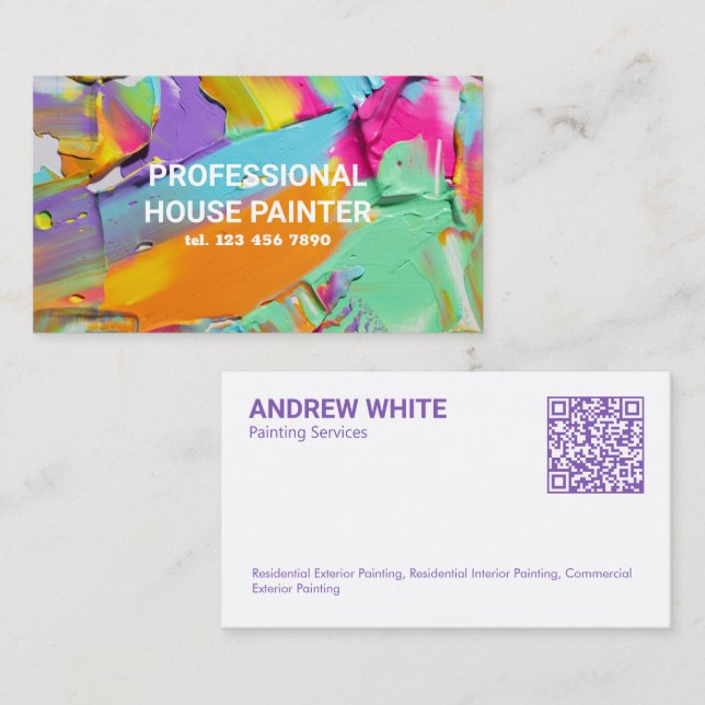 Custom QR Painter Business Card (Front/Back)