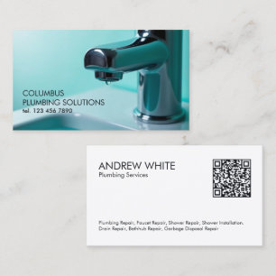 Custom QR Plumbing Business Card