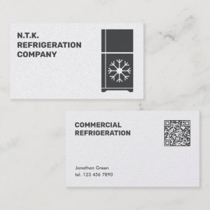 Custom QR Refrigeration Business Card