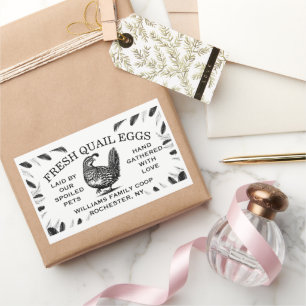 Custom Quail Egg Carton Labels for Your Farm